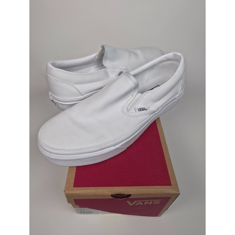 Vans Classic Slip-On True White Canvas Women's 8 Men's 6.5 VN000EYEW00